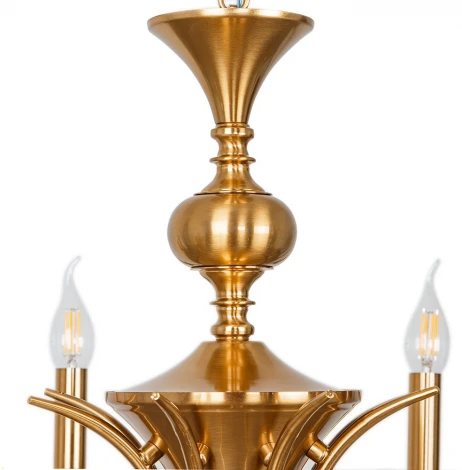 Подвесная люстра Arte Lamp Collinetta A4094LM-8PB (220V, на цепи, подсвечник, свеча)