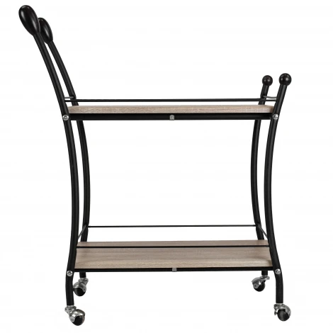 Стол сервировочный Марко дуб сонома/эбеновое дерево/черный Mebelik 009361