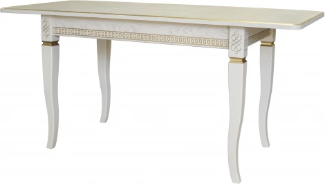 Стол обеденный Фидея 3 слоновая кость/золото 120/160*70 от фабрики Mebelik