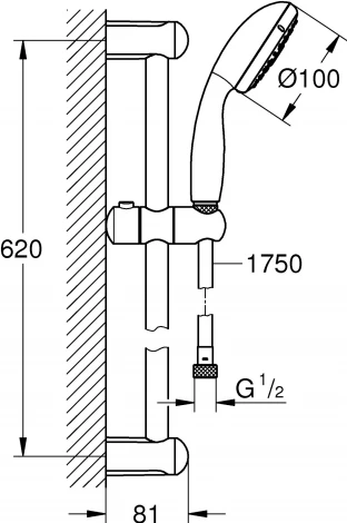Душевой гарнитур Grohe Tempesta New 27644001