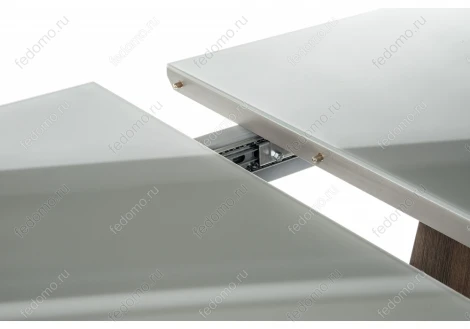 Стол на тумбе Woodville Петир серый / орех кантри 462089