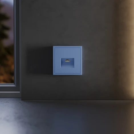 Накладка для розетки компьютерной RJ45 кат.6 (деним) Voltum S70 VLS001315