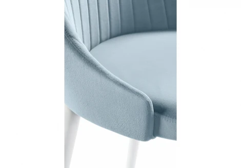 Стул Woodville на металлокаркасе Kora light blue / white 15095