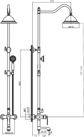 Душевая стойка Rush Flores FLG0835-5