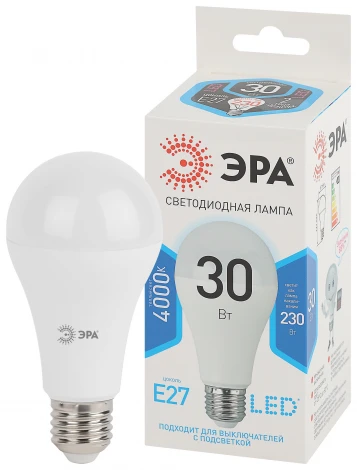 Лампочка светодиодная E27 30W ЭРА LED A65-30W-840-E27