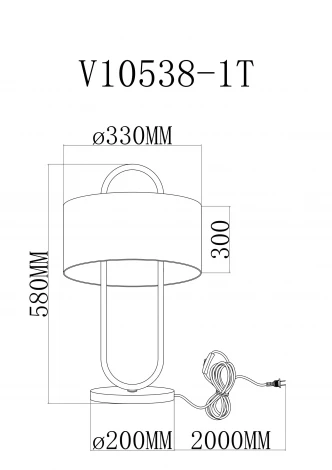 Настольная лампа с выключателем Moderli Palma V11599-1T (220V)