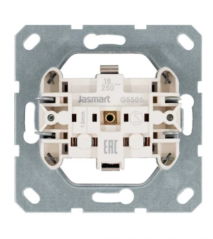 Розетка с защитной крышкой и шторками (антрацит) Jasmart G-Classic G5505B