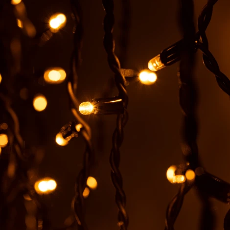 Гирлянда светодиодная Бахрома уличная 2x1 м желтая ЭРА ERAPS-BZ2