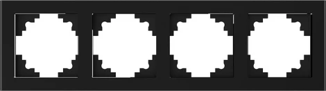 Рамка на 4 поста (черный) Stekker Катрин 39521