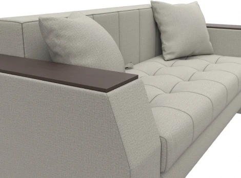 Диван прямой Атлант мини (Бежевый/Рогожка) Лига Диванов арт.122571