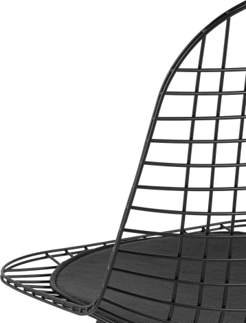 Стул обеденный Eiffel черный с черной подушкой 2 шт Stool Group (арт.УТ000037510)