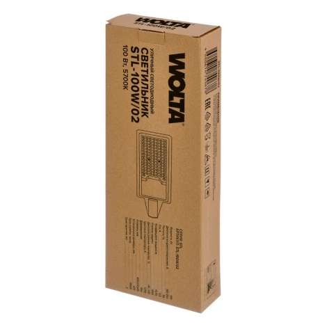 Уличный консольный светильник STL-100W/02 100Вт 5700К IP65 10000лм Wolta STL-100W/02