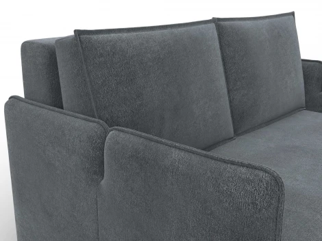 Диван прямой Лига-117 (ЛДСП,Брус,Фанера,Велюр/Светло-серый) Лига Диванов 137019