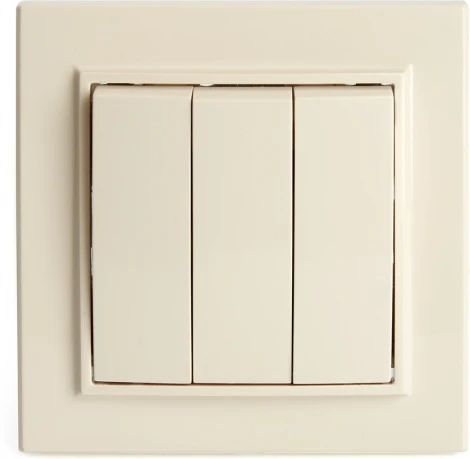 Выключатель трехклавишный (слоновая кость) Stekker Эрна 39923