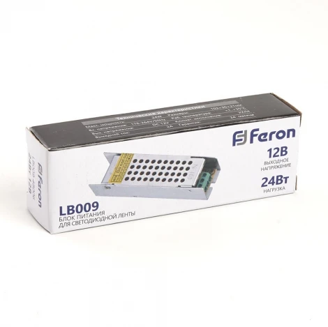 Трансформатор для светодиодной ленты 24W 12V (драйвер) Feron LB009 48006