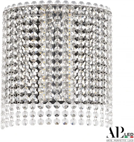Бра светодиодное APL LED Sicilia SH500.B5.25-27.A.Ni.4000 (220V, хрусталь)