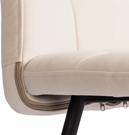 Стул обеденный Medeo Tetchair (Флок/Молочный,Черный) арт.24811