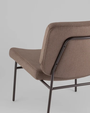 Кресло Stool Group Эбигейл велюр коричневый, каркас серо-коричневый УТ000041983