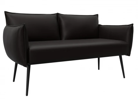 Диван прямой Лига-083 (Фанера/Металл/Экокожа/Коричневый) Лига Диванов 131067