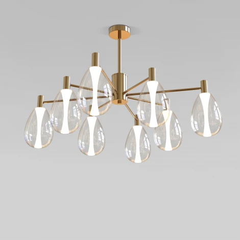 Потолочная люстра на штанге Eurosvet Magma 60175/8 латунь (220V)