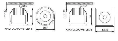 Точечный светодиодный светильник POWER LED-B Kanlux Haxa-Dso 8104
