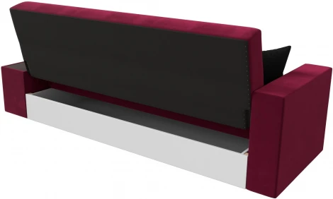 Диван-книжка Лига-020 стол справа (Бордовый,Черный/Микровельвет) Лига Диванов арт.118493