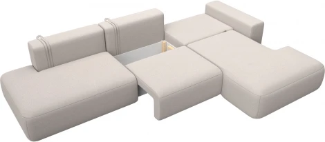 Диван угловой Лига-036 НПБ Модерн Лонг правый угол Лига Диванов (Замша) арт.127762