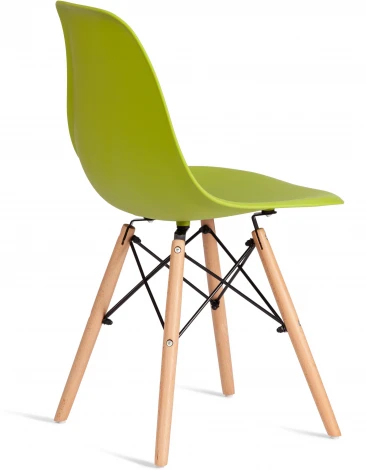 Стул CINDY (EAMES) (mod. 1801) / 1 шт. в упаковке (Дерево бук,Металл,Пластик /Оливковый)