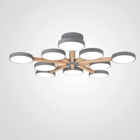 Потолочная люстра Wi-Fi на штанге Turna L10 Grey By ImperiumLoft Turna-B01 (LED, 220V, голосовое управление, умный дом - Алиса)