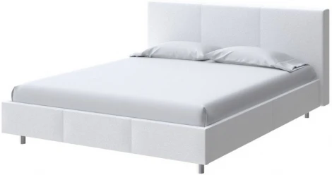 PROxSON Кровать Novo (Ткань: Велюр Teddy Снежный) 140x200