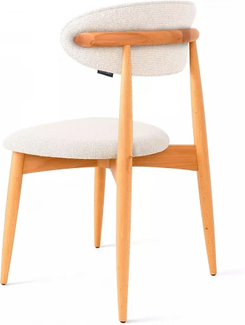 Стул Paolo, бук натуральный, ткань, белый Top Concept арт.20908