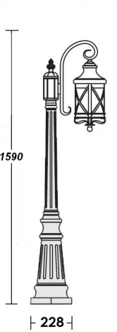 Наземный фонарь Oasis Light LUCERNA 84811/18/PartA Bl