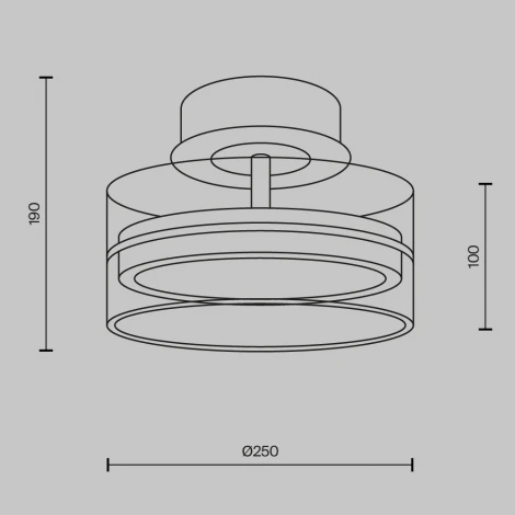 Потолочный светильник круглый Maytoni Dress code MOD348CL-L18BBS3K (LED, 220V, круглые)