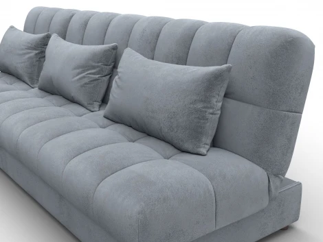 Диван угловой Лига-116 НПБ угол левый (ДСП,ЛДСП,Велюр/Серый) Лига Диванов 136949L