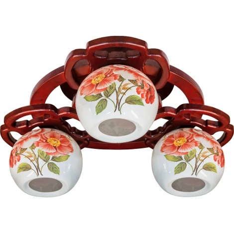 Потолочная люстра N-Light 6143 6143-3B красное дерево