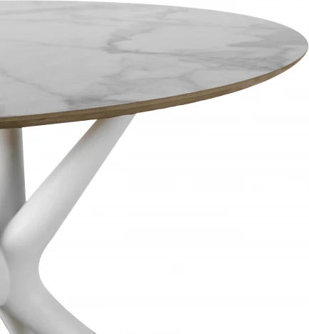 Стол обеденный обеденный JET CERAMIC круглый d-80 (Термопластичный полимер, Белый)