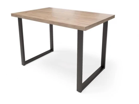 Обеденный стол Лофт Н 120х70 Дуб беленый шпон