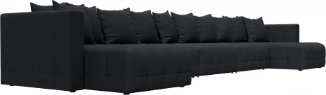 Диван П-образный Лига-052 НПБ МегаЛонг Лига Диванов (Замша) арт.128879