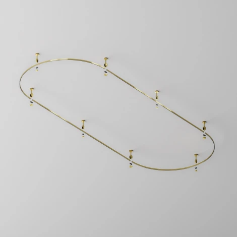 Шинопровод круглый из полукругов 1200мм Flarity латунь Maytoni Busbar trunkings Flarity TRX154-2SR-D1200-BS