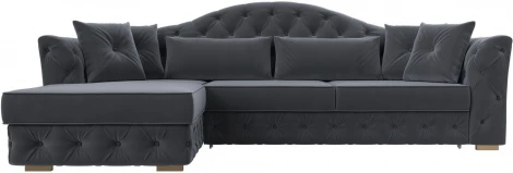 Диван угловой Артис левый угол (Серый/Велюр) Лига Диванов арт.121586L