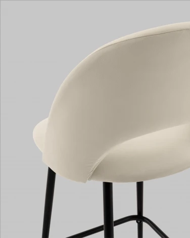 Стул полубарный Меган SN велюр бежевый Stool Group УТ000042227