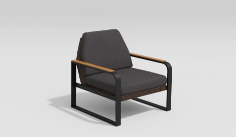 Лаунж зона Gardenini Bella (Алюминий,Ткань,Ротанг/Темно-серый,Антрацит,Коричневый) LBLL.010500.S2