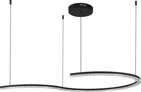 Подвесной светильник ST Luce SL1018 SL1018.403.01 черный/прозрачный LED 1*65W 4000K (220V, на тросе)