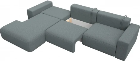 Диван угловой Лига-036 НПБ Классик Лонг левый угол Лига Диванов (Рогожка) арт.124680L