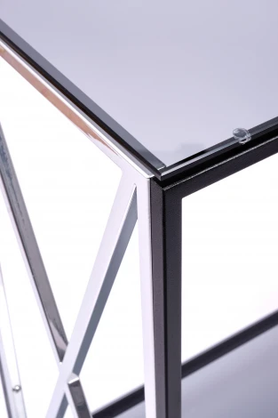 Консольный стол AllConsoles 1033-CB_S grey черный муар, серебряный