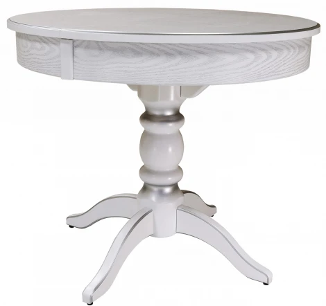 Стол обеденный Фидея 4 раздвижной белый/серебро 90/130*90 от фабрики Mebelik