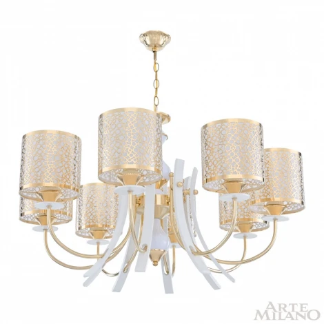Подвесная люстра Arte Milano Florentia-6067 306067/8 Wh/Gd (220V, на цепи)