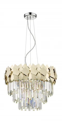 Подвесная люстра каскадная Simple Story 1031 1031-R7PL (220V, хрусталь, подвески, на тросе)