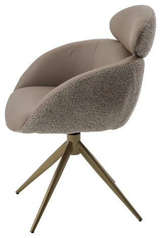 Стул ГУННАР (GUNNAR) 360 град, цвет БЕЖЕВЫЙ VEGA-11 / MIAMI-160, ткань / ШАМПАНЬ каркас, ®DISAUR M-City 64848