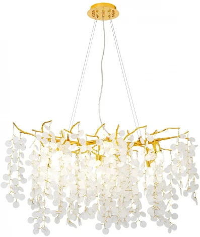 Подвесная люстра Favourite Parra 4161-6P (220V, хрусталь, на тросе, лепестки, ветки)